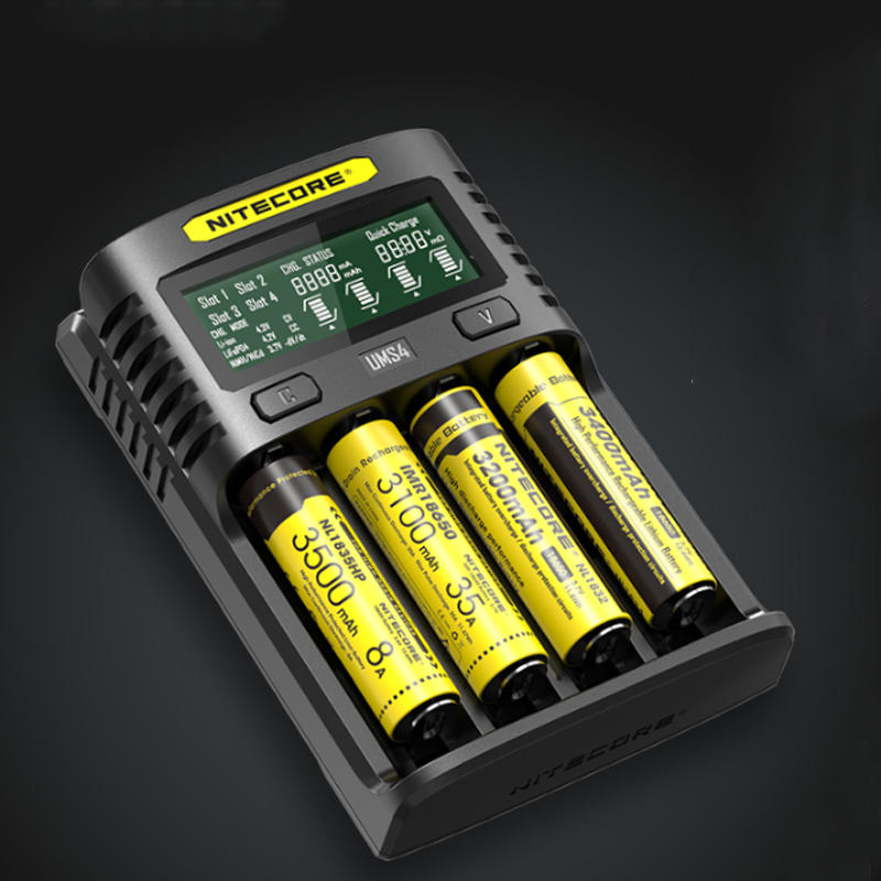 NITECORE UMS4  LCD Screen 4 slots USB Battery Charger 18650/21700