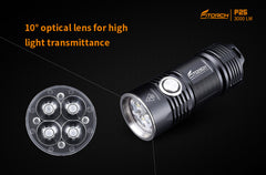 Fitorch P25 4x XPG3 LEDs 3000LM 26350 Battery LED Flashlight
