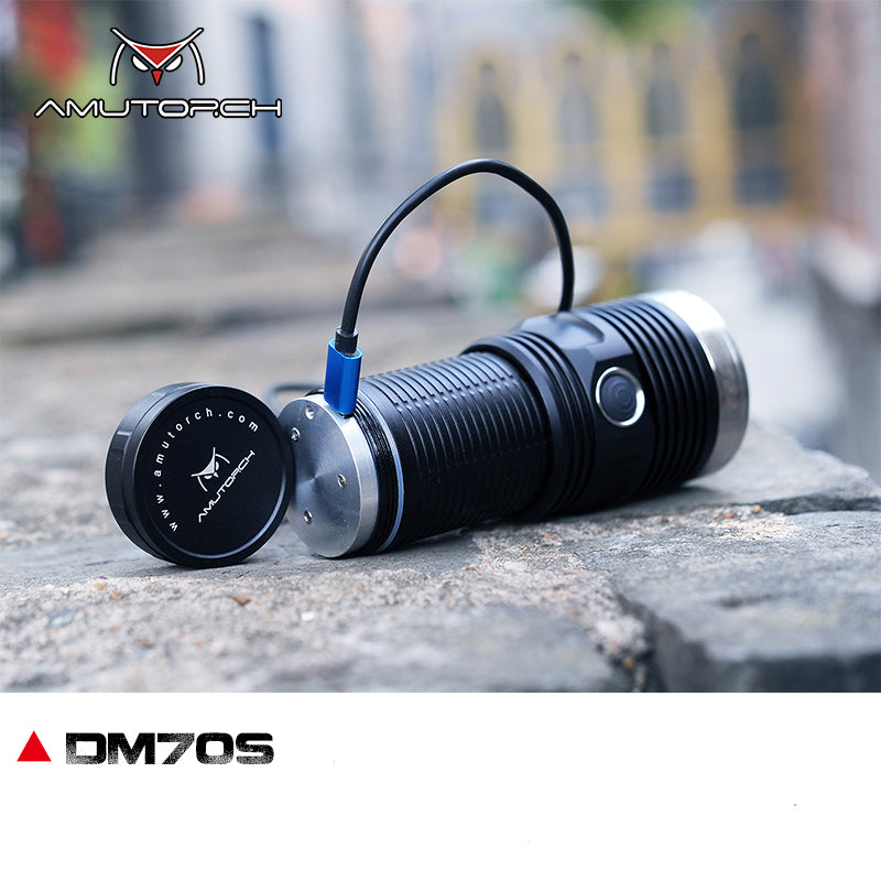 Amutorch DM70S XHP70.2 4000lm 518m LED Flashlight