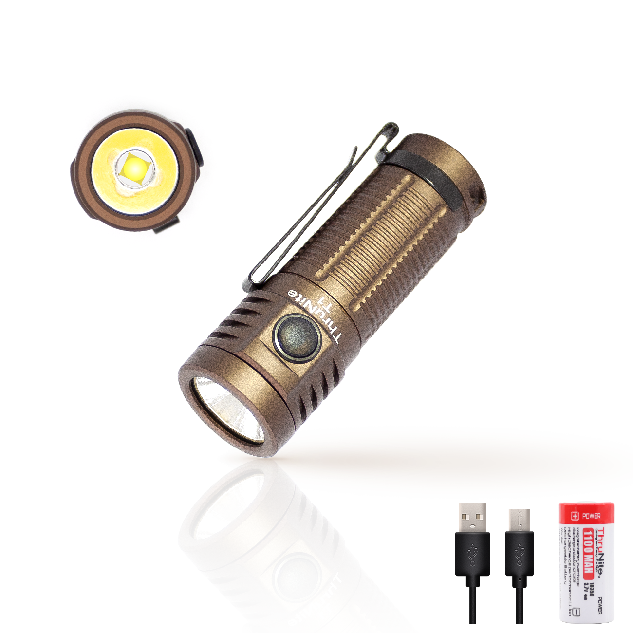 ThruNite T1 XHP50 1500 Lumen USB Rechargeable Magnetic Flashlight