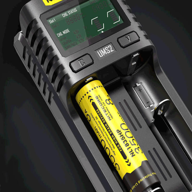 NITECORE UMS2 2 Slots LCD Screen Battery Charger For 26650 18650 21700 16340 18350