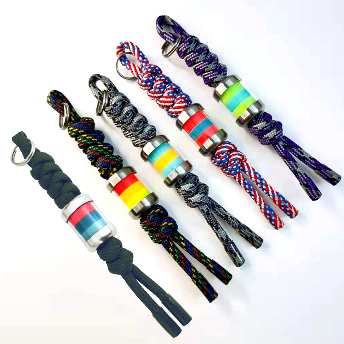 BIJITAC MU2 Titanium Alloy Glow Lanyard EDC Keychain Pendant Knife Beads