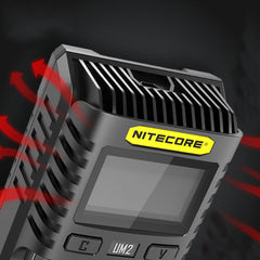 NITECORE UMS2 2 Slots LCD Screen Battery Charger For 26650 18650 21700 16340 18350