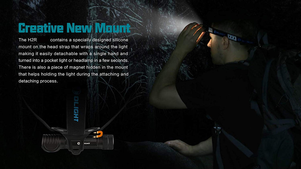 OLIGHT H2R CREE XHP50.2 2300 Lumens LED Rechargeable Headlamp