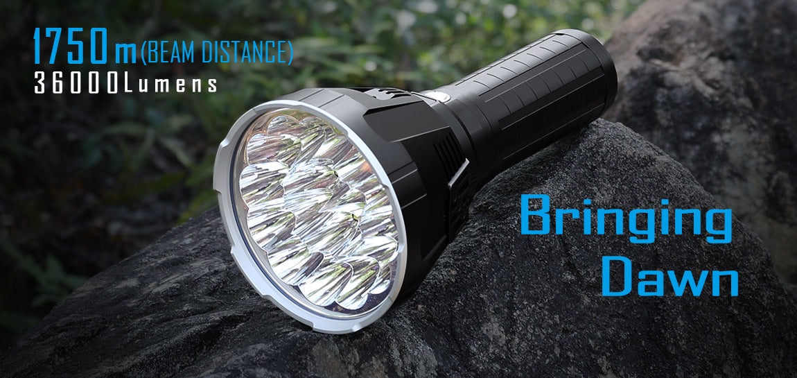 IMALENT R90TS 18X XHP35 HI 36000 Lumens 1679 Meters Throw Rechargeable LED Light