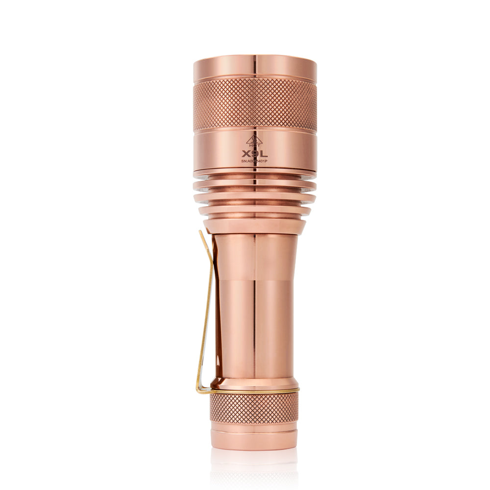 Lumintop X9L Copper Brass LUMINUS SBT90.2 6500lm 810m Thrower LED Flashlight