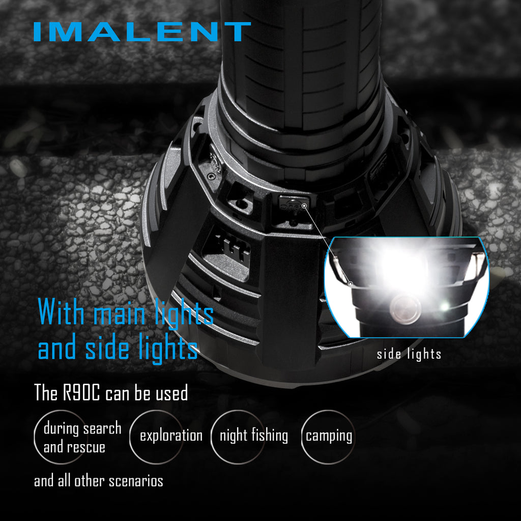 IMALENT R90C 9* CREE XHP35 HI LED Flashlight 20000 Lumens 1679 Meters  Flashlight