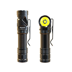 Rofis R2 L2 U3 700LM Head Rotation EDC LED Flashlight Headlamp