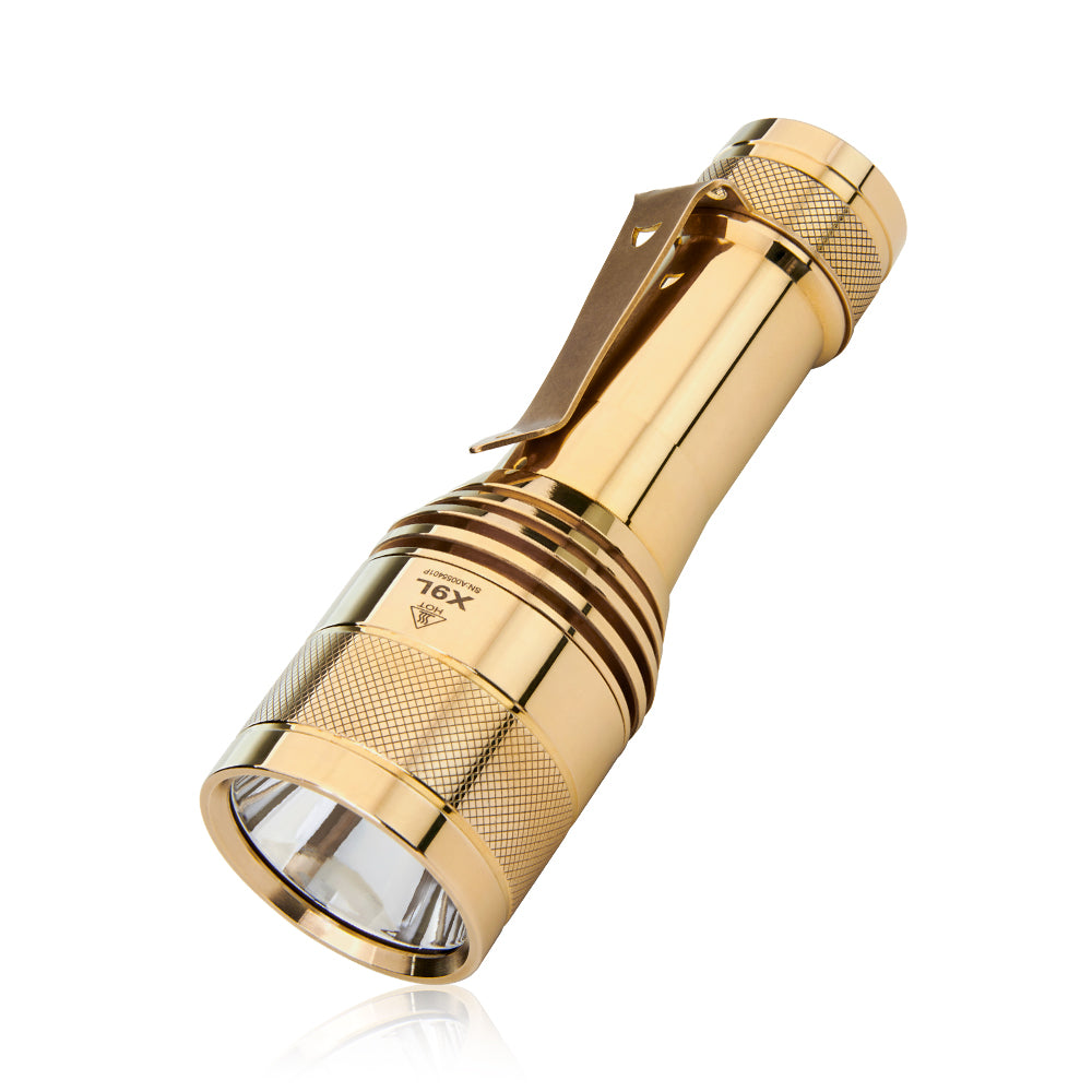 Lumintop X9L Copper Brass LUMINUS SBT90.2 6500lm 810m Thrower LED Flashlight