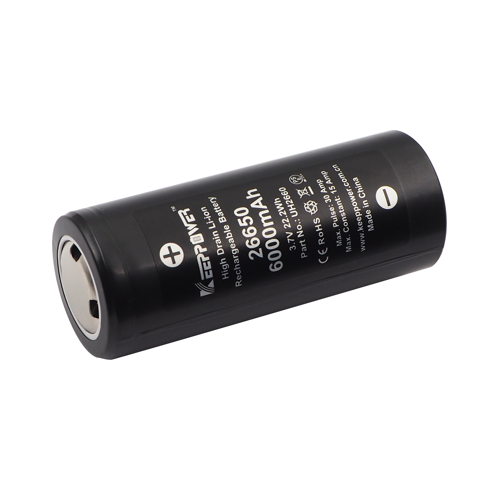 Keeppower 26650 6000mAh 15A Li-ion Rechargeable Battery