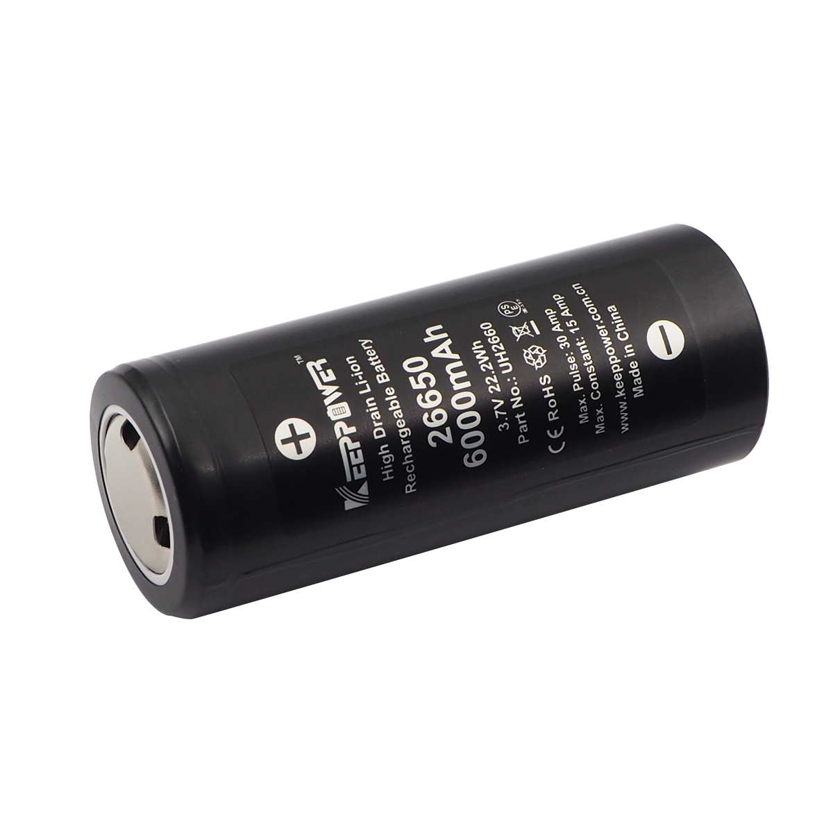 Keeppower 26650 6000mAh 15A Li-ion Rechargeable Battery