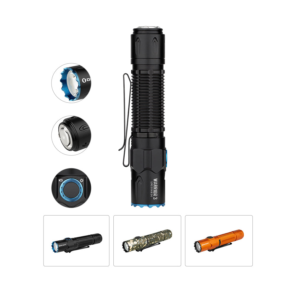 OLIGHT Warrior 3 2300lm 300m 21700 Tactical Flashlight