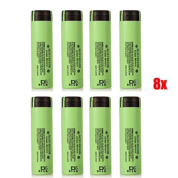 8pcs Panasonic NCR18650B 3400mAH 3.7V Unprotected Rechargeable Li-ion Battery Main image