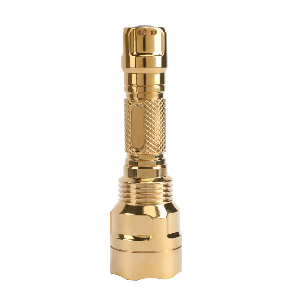 Brass/SS  Astrolux C8 SST40/XP-L HI 1300lm 7/4modes A6 Driver EDC Tactical Flashlight