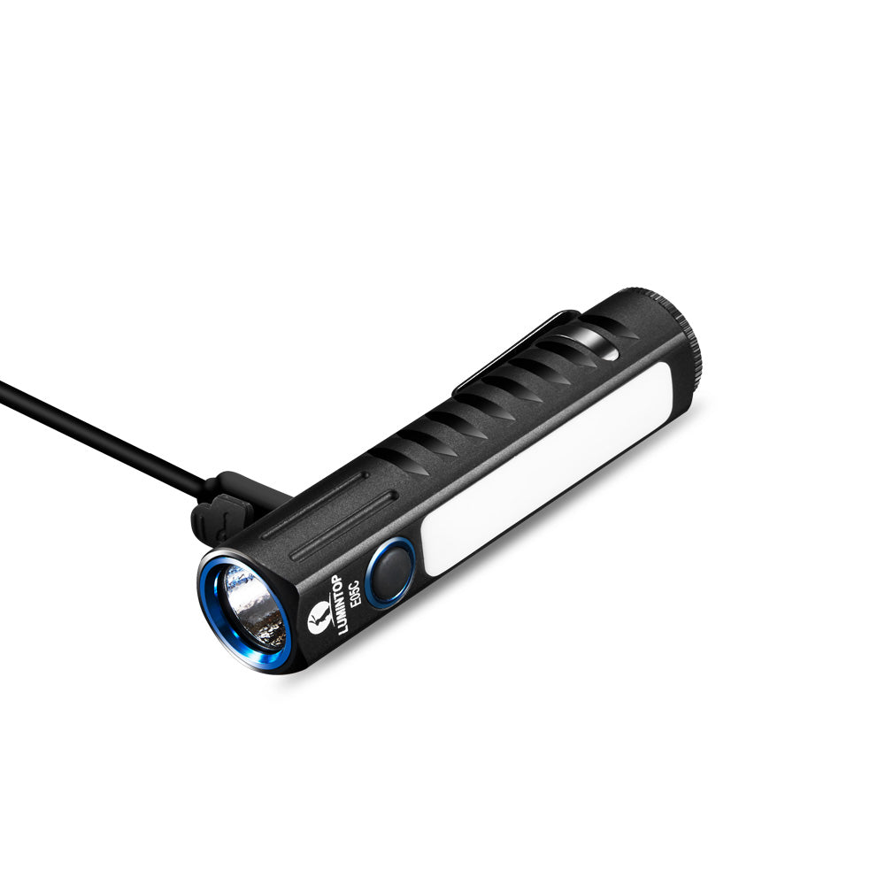 Lumintop E05C XPL HI + 4x Nichia Micro USB Rechargeable 14500 AA EDC Flashlight