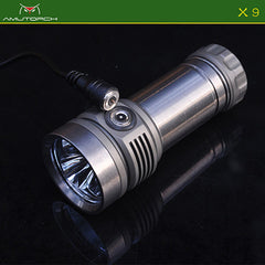 Amutorch X9 3*SST40 4500lm Titanium Magnetic Rechargeable LED Flashlight