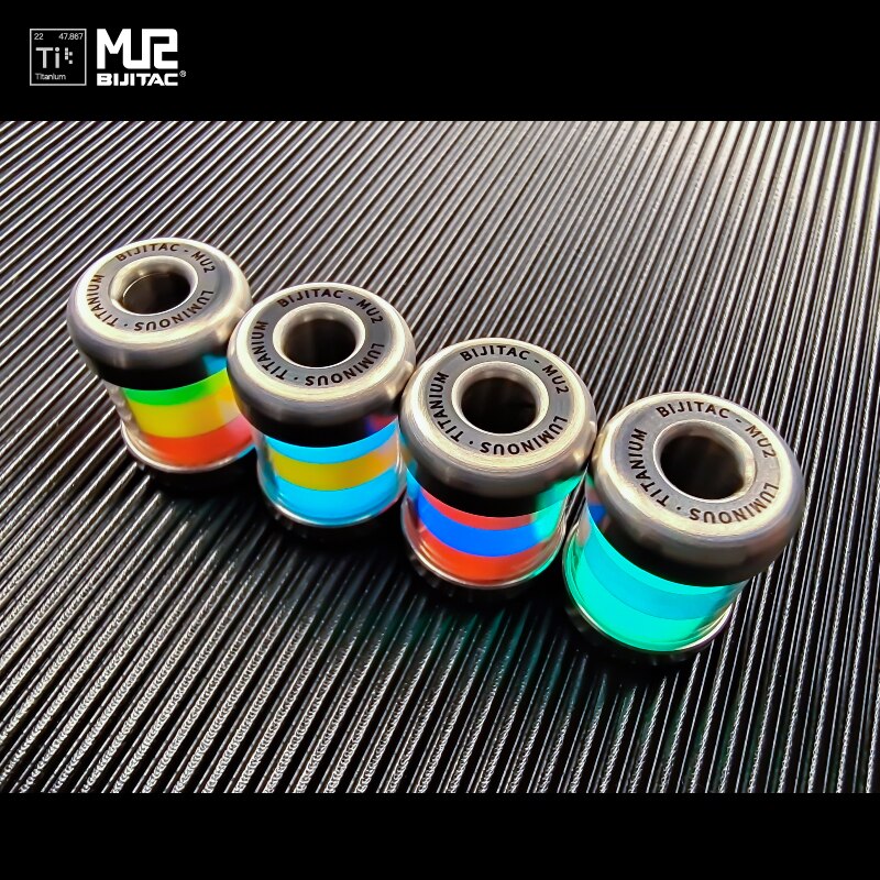 BIJITAC MU2 Titanium Alloy Glow Lanyard EDC Keychain Pendant Knife Beads