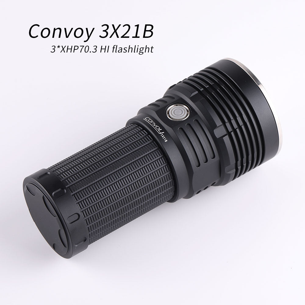 Convoy 3X21B XHP70.3 12000lm 529m 21700 Flood Flashlight