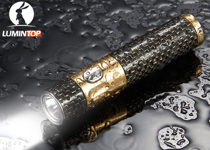 LUMINTOP DUKE Brass/ SS Bright Luxury Gift EDC AA Flashlight