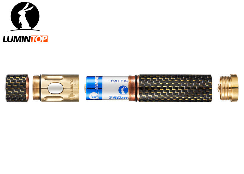 LUMINTOP DUKE Brass/ SS Bright Luxury Gift EDC AA Flashlight