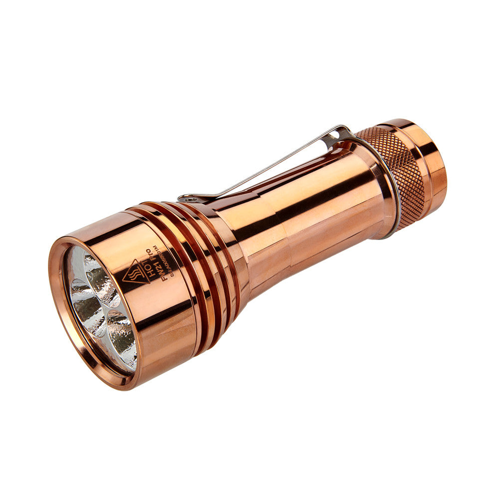 Lumintop FW21 Pro Copper 3x XHP50.2 3V LED 10000lm 21700 Flood EDC Flashlight
