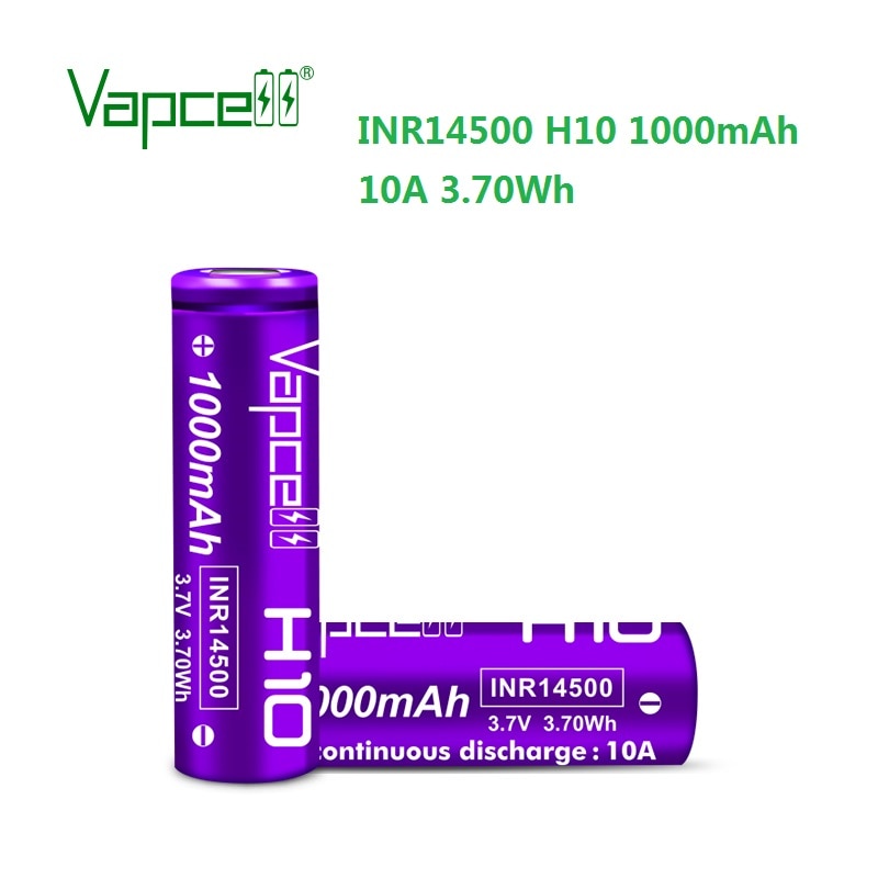 Vapcell H10 INR14500 1000mah 10A high drian 14500 Battery