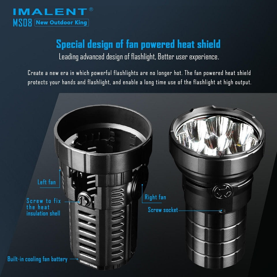 IMALENT MS08 CREE XHP70.2 34000LM Flood LED Flashlight