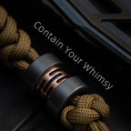 LAUTIE Titanium Alloy Knife Pracord Pendant Keychain Key DIY Bead