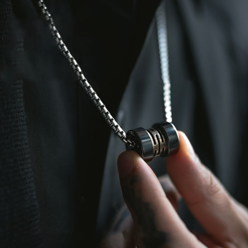 LAUTIE Titanium Alloy Knife Pracord Pendant Keychain Key DIY Bead