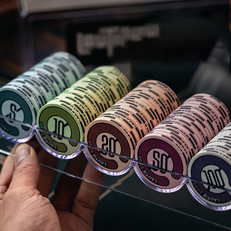 Lautie Custom Game Coin Ceramic Chip Coin Club Poker Board Game Chess