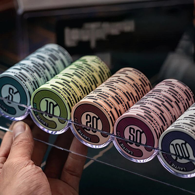 Lautie Custom Game Coin Ceramic Chip Coin Club Poker Board Game Chess