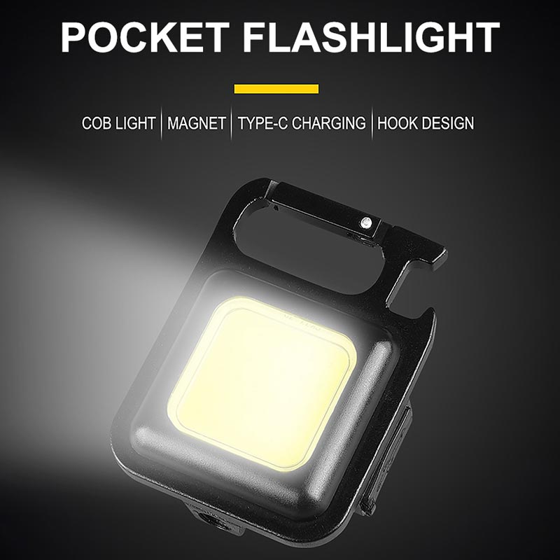 COB Working Light Keychain Flashlight