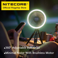 NITECORE NEF10 3-in-1 Camping Electrice Fan 10000mAh USB-C Rechargeable Ceiling Fans