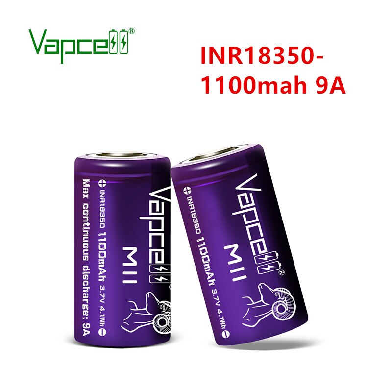 Vapcell M11 18350 M11 1100mah 9a Lithium Battery Secondary image
