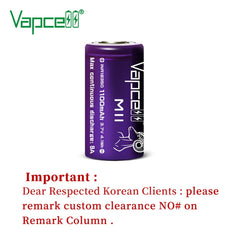 Vapcell M11 18350 M11 1100mah 9a Lithium Battery