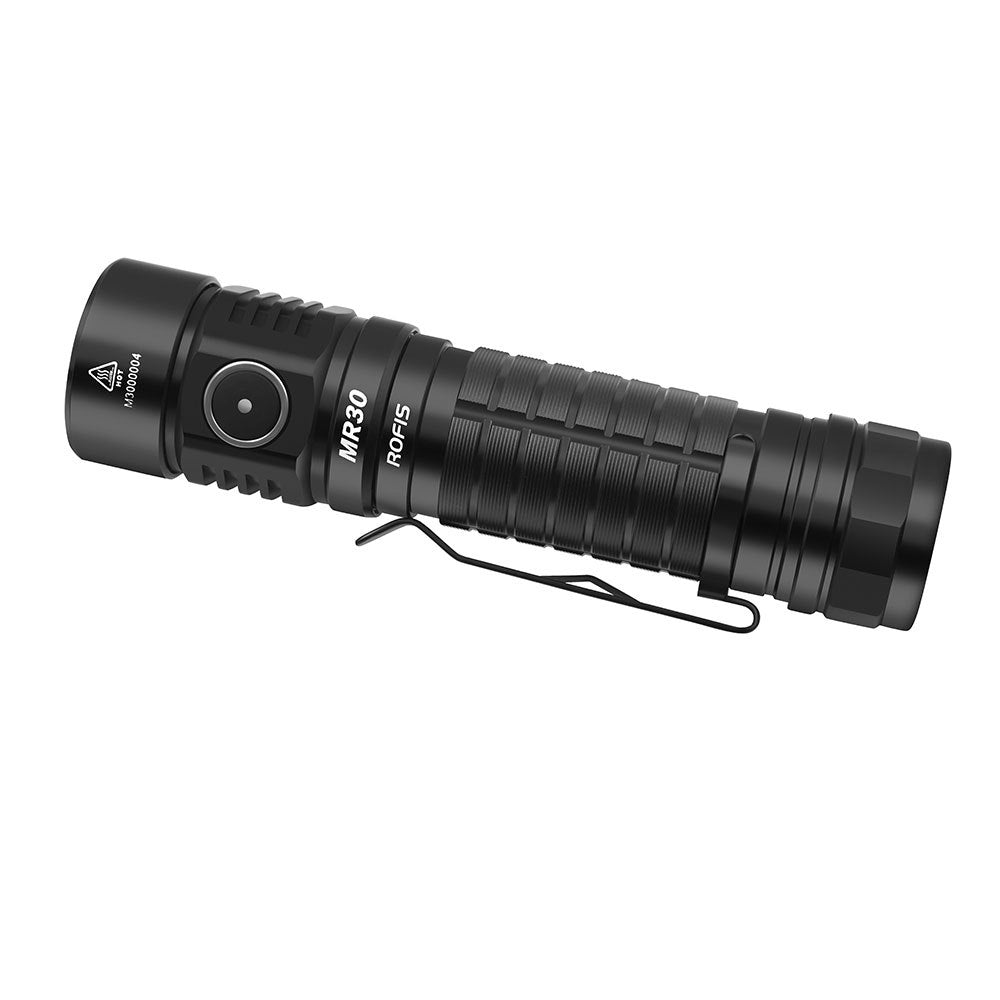 Rofis MR30 USB rechargeable flashlight CREE XHP35 HI max 1600 lumen beam distance 335m outdoor torch with 21700 5000mAh battery