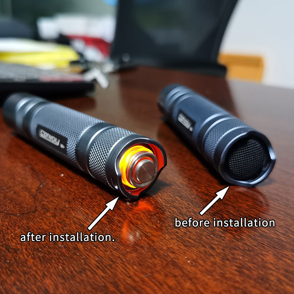 lighted switch for convoy flashlight (gray and black S2+) / C8 /C8+/S21A