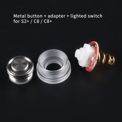 lighted switch for convoy flashlight (gray and black S2+) / C8 /C8+/S21A