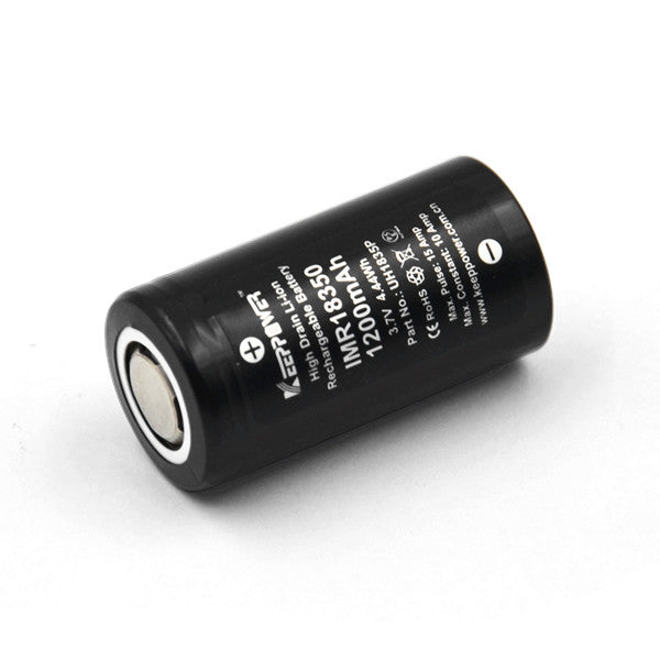 Keeppower IMR 18350 3.7V 1200mAh Battery 1PC.