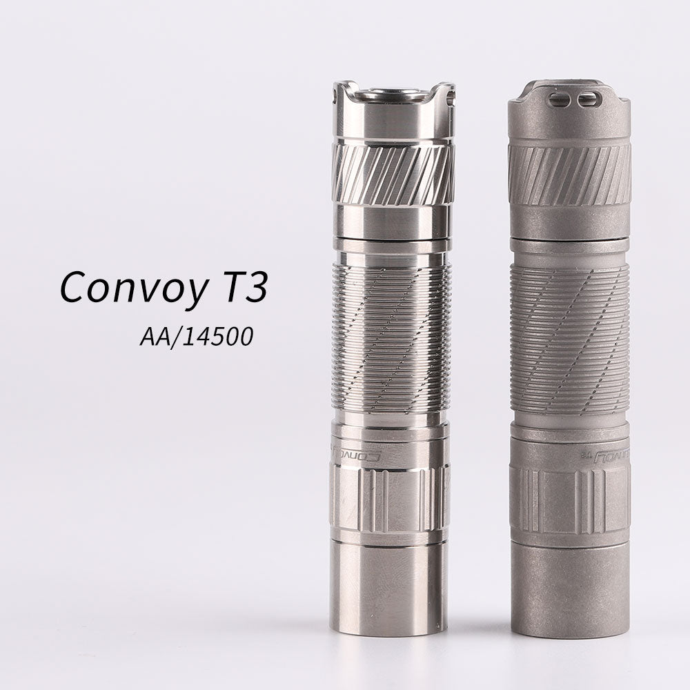 Convoy T3 Titanium Nichia 519A AA 14500 Flashlight