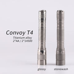 Convoy T4 Titanium Nichia 519A 800lm 14500 AA flashlight