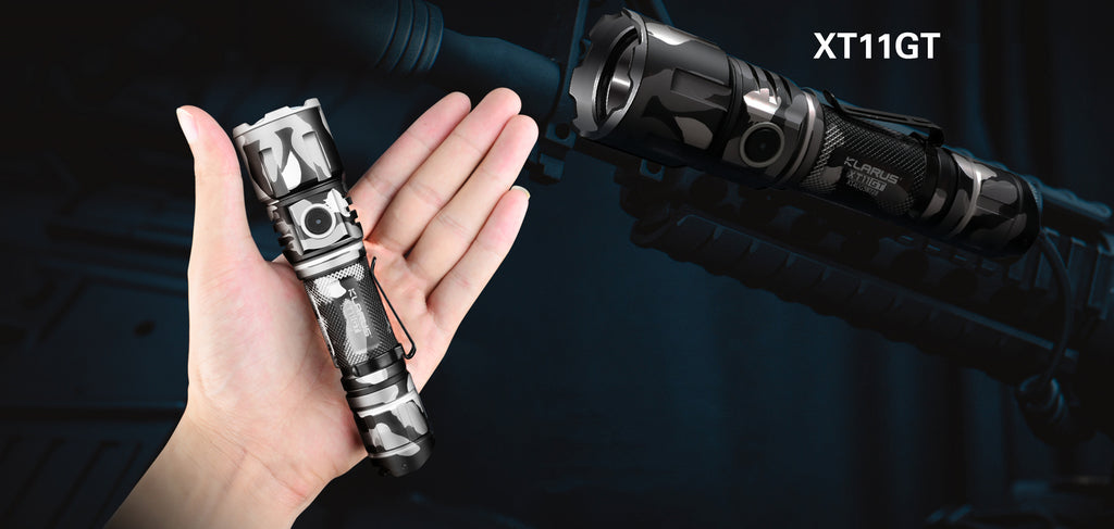 Klarus XT11GT Urban Camo XHP35 HD 2000 Lumen Rechargeable Tactical LED Flashlight