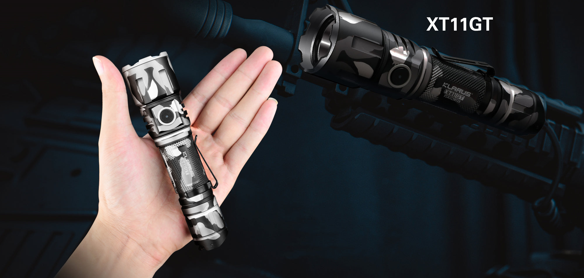 Klarus XT11GT Urban Camo XHP35 HD 2000 Lumen Rechargeable Tactical LED Flashlight