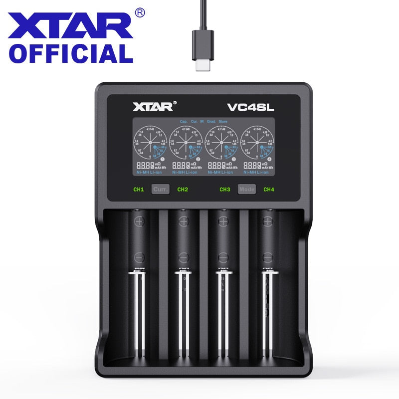 XTAR VC4SL QC3.0 Fast Charger 14500 18650 21700 Liion Battery Charger Main image