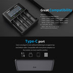 XTAR VC4SL QC3.0 Fast Charger 14500 18650 21700 Liion Battery Charger