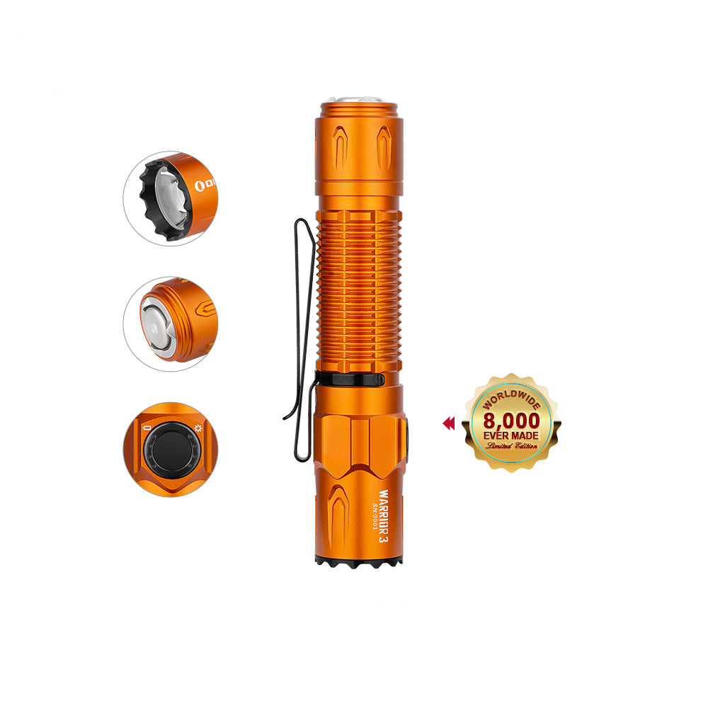 OLIGHT Warrior 3 2300lm 300m 21700 Tactical Flashlight