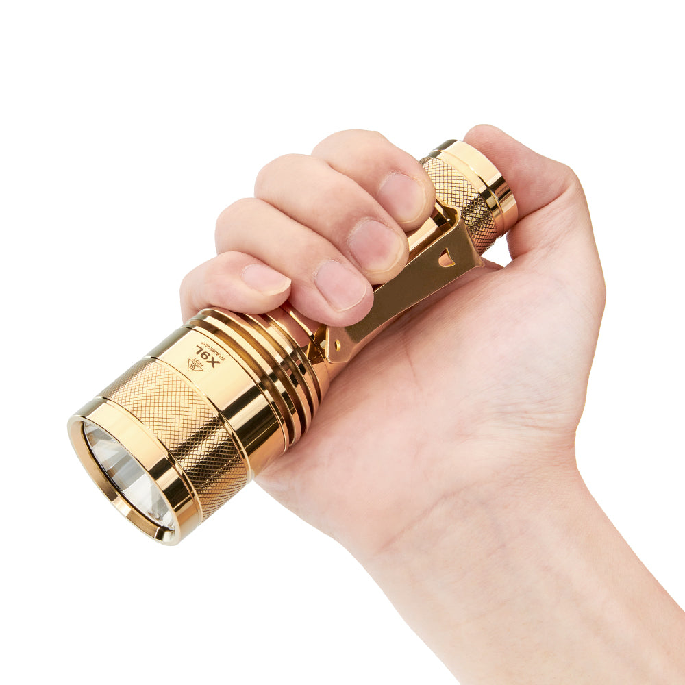 Lumintop X9L Copper Brass LUMINUS SBT90.2 6500lm 810m Thrower LED Flashlight