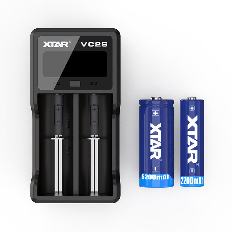 XTAR VC2S 2 Slots LCD Screen USB Charger 18650/21700
