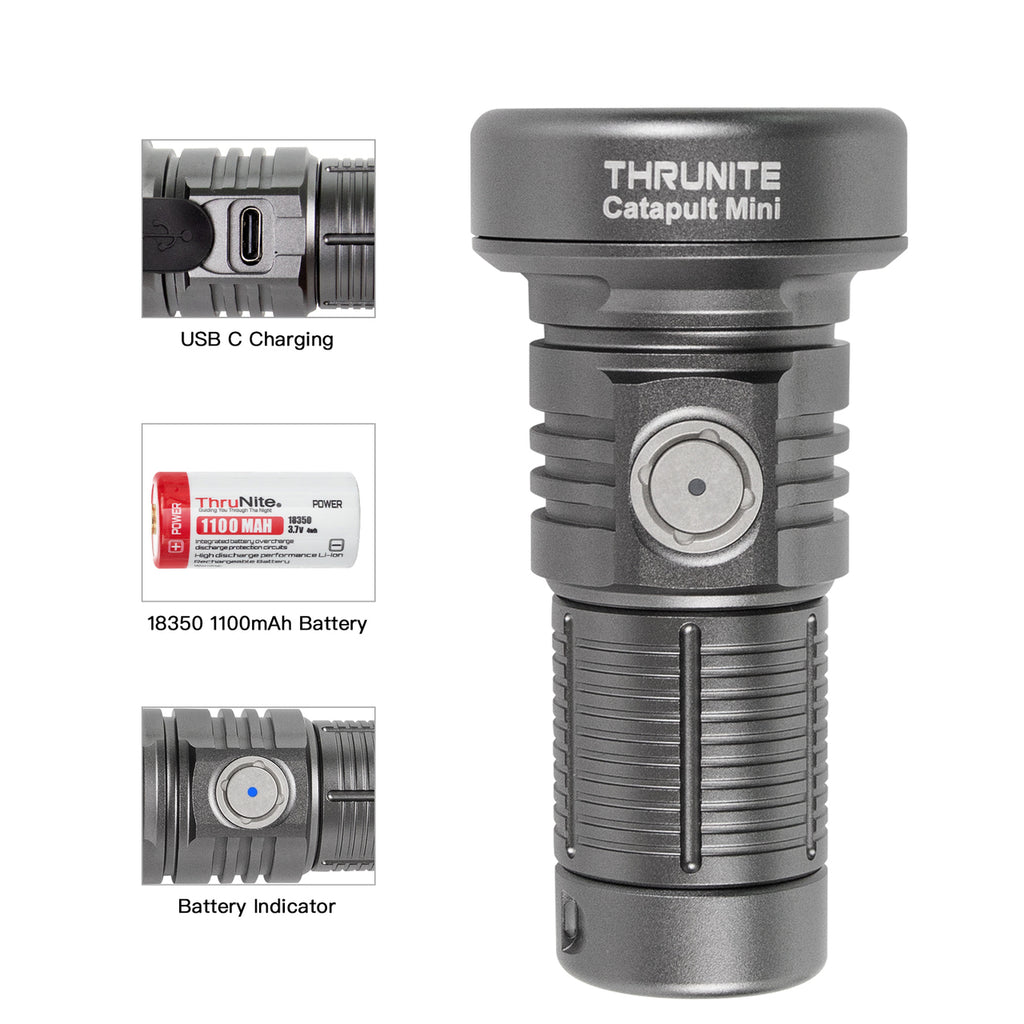 Thrunite Catapult Mini Metal Grey 680lm 598m Thrower Led Flashlight
