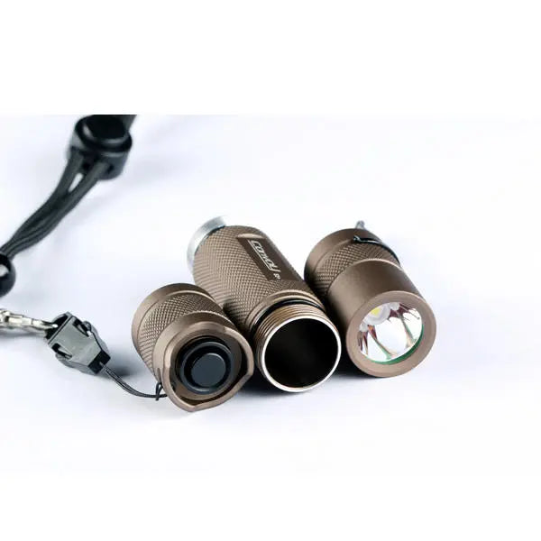 convoy s2 rechargeable flashlight Convoy S2+ Sand XPLHI 18650 EDC LED Flashlight – Nealsgadgets